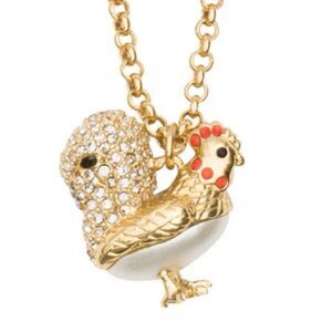 Kate Spade Year of The Rooster Long Gold Necklace Pendant